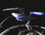 The Galaxy-class U.S.S. Enterprise warms up her engines prior to departing Deep Space Nine. CLICK TO SEE A LARGER VIEW!